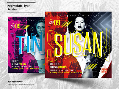 Nightclub Flyer Template PSD advertisement after work party club clubbing colorful concept creative design entertainment flyer girls night out graphic design ladies nightout layout nightclub party flyer photoshop poster promotion design template