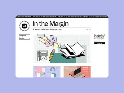 In the Margin abstract animation blog gt america illustration scroll effects ui web design webflow website