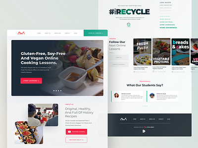Awá Culinária - Vegan Cooking Website cooking figma design food design food website interface design ui website ux website vegan webdesign website interface
