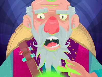 Wizardy Type Guy illustration texture wizard