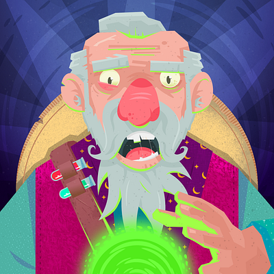 Wizardy Type Guy illustration texture wizard