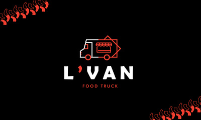 L'VAN FOOD TRUCK logo concept art branding design graphic design i illustration illustrator logo