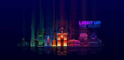Moldova Chisinau/Light Up The Night/Illustration branding graphic design illustration neon city night city