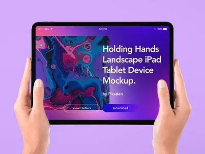 Free Hand Holding Tablet iPad Psd Mockup hand holding ipad ipad mockup ipad pro mockup psd ipad pro