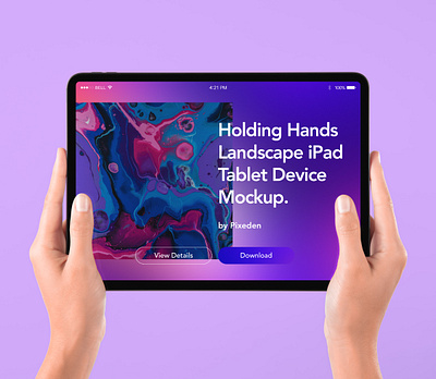 Free Hand Holding Tablet iPad Psd Mockup hand holding ipad ipad mockup ipad pro mockup psd ipad pro