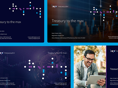 Snippet of ION Treasury Invite Design branding design graphic design illustrator invite