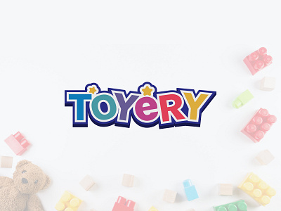 Kids Toy Shop Logo branding children logo colorful logo flat fun logo graphic design happy logo kids logo logo logo design minimal rainbow logo toy logo toy shop logo typogaphy