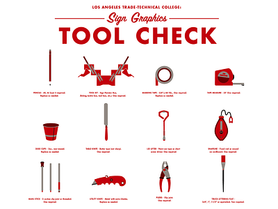 LA TRADE TECH Sign Graphics Tool Check adobe creative suite art direction design digital illustration graphic design illustration vector