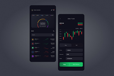 Cryptocurrency App concept cryptocurrency dark design mobile product ui ux