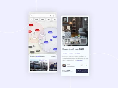 Home Rent App UI 🏠 app booking design filter home house location map mobile app online property real state rent rental app ui ux