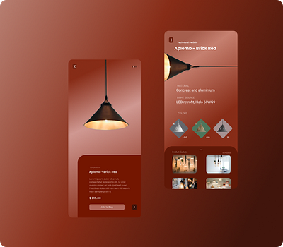 Suspension Aplomb - Brick Red (Product App Concept) design logo ui ux vector