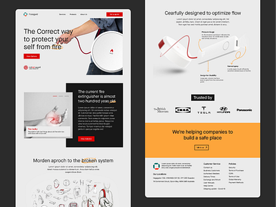 Fire extinguisher landing page ecommerce figma fire extinguisher landing landing page landing website ui web webpage website