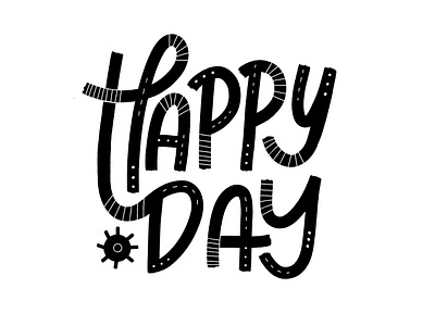 Happy Concept 2 design hand drawn type hand lettering happy happy day illustration type typography vector