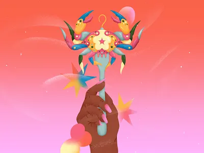 Crab brooch brazil brooch cancer crab fashion hand illustration jewelry latin america woman