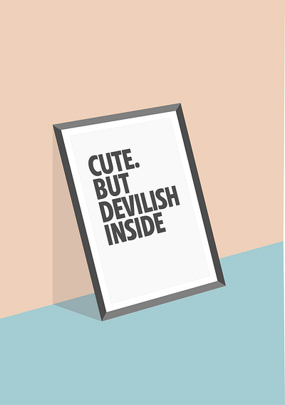 Devilish inside... design flatdesign flatposter illustration typography vector