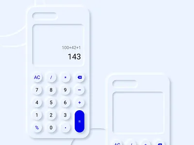 Calculator - Neumorphic Design calculator calculator design calculator ui design neumorphic neumorphic design neumorphica neurmophic designs newmorphism simple design ui uidesign