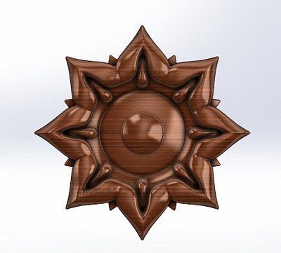 Carved wooden flower 3d model 3d modeling 3d printing 3dmodeling carved carving cnc design solidworks wood wood carving wooden wooden art