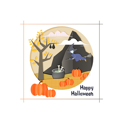 Witch graphic design halloween illustration pumpkin vector witch