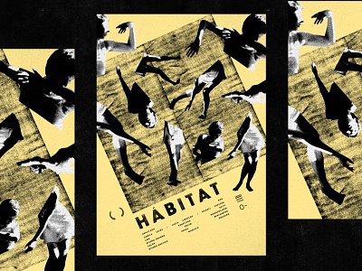 hábitat black collage experimental film graphic design grunge movie photocopy poster texture type xerox