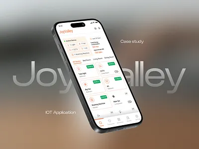 JoyValley – IoT Device Control App Case Study! animation app design app ui automation app case study clean ui device control internet of things iot iot app iot control iot device app mobile app ui ui design ux ux design