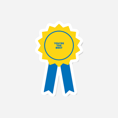 You're The Best Sticker congratulations ribbon sticker