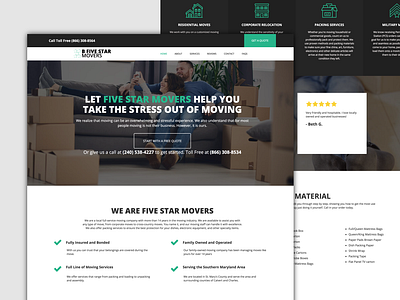 B5 Star Movers Website design graphic design ui