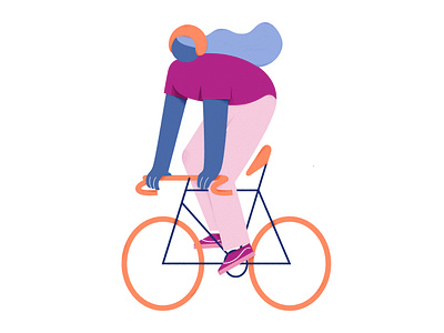 bike! bicycle bike brasil cycling girl illustration ride sports vector vibrant