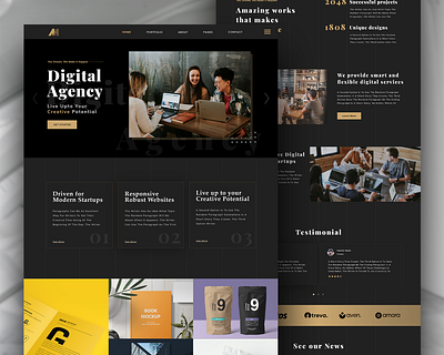 Digital Agency Landing Page UI Web Design agency agency landing page agency website design digital agency landing page ui ux