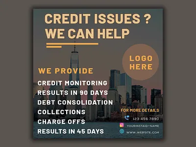 Social Media Post business business flyer city corporate credit repair facebook banner facebook post flyer gorgeous graphic design instagram post instagram stories photoshop social media social media banner social media post square trends