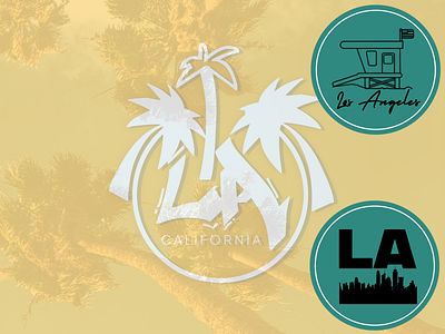 Design a sticker set inspired by a city you love. art artwork design graphic design illustration la logo los angeles stickers typography