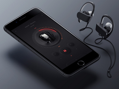 Music Player UI abobe xd app design mockup music neumorphic player ui ux