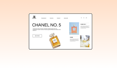 Chanel - landing page 3d branding chanel dashboard design fregrance graphic design icon illustration logo motion graphics perfume ui ux vector web design webdesign