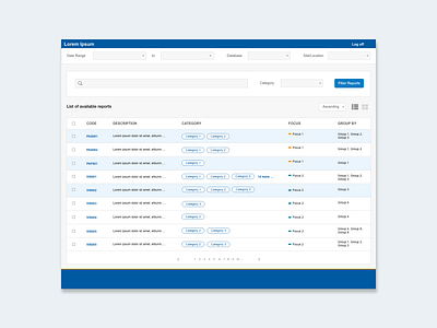 Reports UI design ui ux