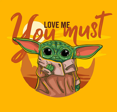 Baby Yoda art baby draw grogu illustration illustrator mandalorian procreate star wars yoda