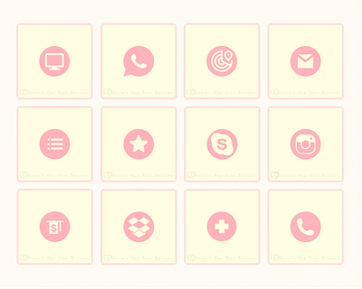 Light pastel app icons aesthetic app app designs app icon app icons app logos art branding design designs graphic design illustration logo motion graphics new pink ui yellow