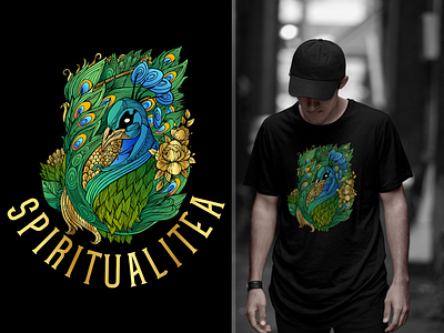 the peacock animal graphic design handdrawn illustrator ilu logo retro vintage