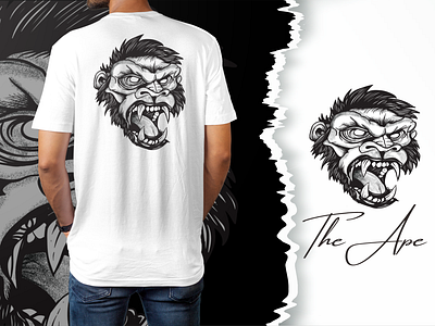 the ape animal ape design handdrawn kong logo modern monkey tshirtdesign vintage