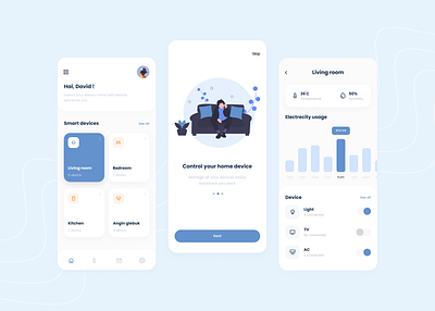 Smart Home App app clean design digital graphic design mobile app setting home smarthome ui ui design ui ux