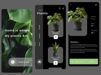 Nursery Mobile UI Concepts design icon illustrator ui ux web website