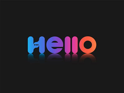 Hello abstract brand branding colorful creative design gradient hello icon illustration logo logotype minimal modern modern logo simple typography vector wordmark wordmark logo