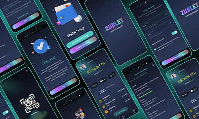 Crypto wallet app UI Kit app app design app redesign app screens app ui design behance branding crypto app design home screen logo ui ui kit uiux ux