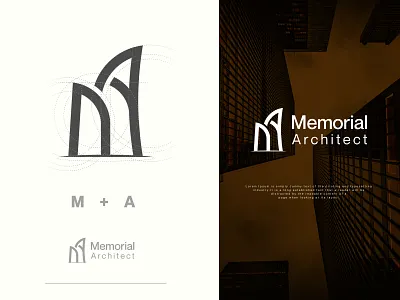 Memorial Architect Logo Concept design architect brand design brand identity branding builder clean construction construction logo engineering flat grid house logo logodesign minimal modern popular real estate solid color