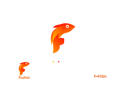 F Modern Letter logo. design fish logo graphic design icon logo logo design ux