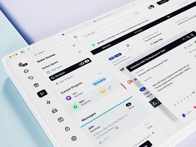 Team Management Dashboard (V2) blue board clean dashboard light mode new task pannel project share sidebar sprint task task management team ui ux web design white