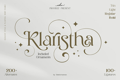 Modern typeface display ligature luxury modern playful retro serif typeface