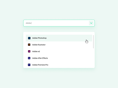 Daily UI Design Challenge | Day 27 | Dropdown adobexd appdesign branding clean design dropdown green illustration landingpage webdesign uiux list logo search ui uiux ux