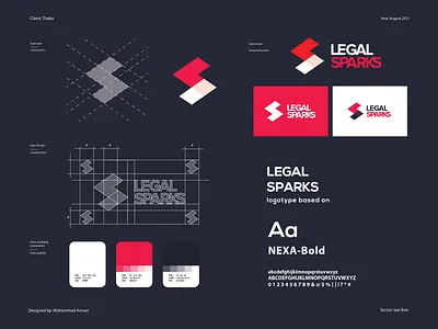 Spark logo guide golden ratio guide law firm logo letter l letter ls letter s lettermark logo logo grid logo guide logo guidelines logo mark logo presentation logo process logo scale logodesign logoinspiration logotype monogram logo spark logo