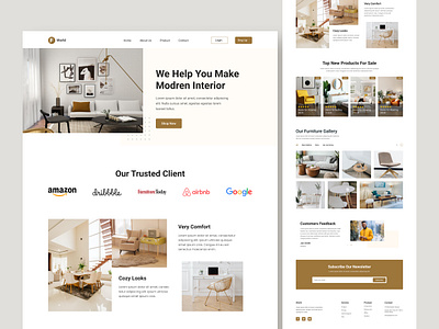 Interior Design Landing Page branding design designer furniture web page graphic design interior design landing page ui ui designer uiux ux designer web case study web design web designer web page experience