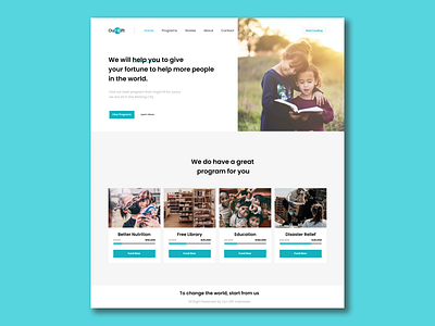 Landing page Our Gift appdesign charity designtrend human illustration landingpage logo ui uiux web webdesign webillustrator