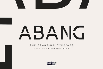 Abang - The Branding Typeface Font branding logo font designs